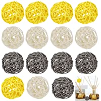 DECARETA 15pcs Bolas de Mimbre ratán 5 CM Rellenos de jarrón bolas de ramita para proyectos de manualidades para…